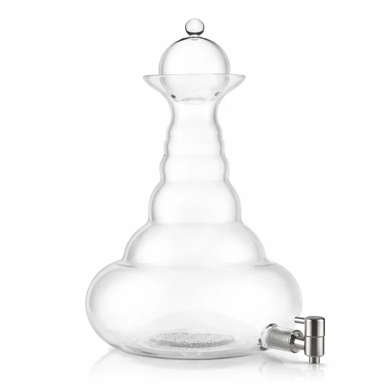 Karaffe Beauty 5l Platin - Blume des Lebens - mundgeblasen